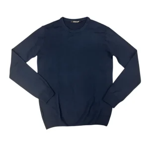Roberto Cavalli – S – Maglione in lana fantasia blu navy uomo