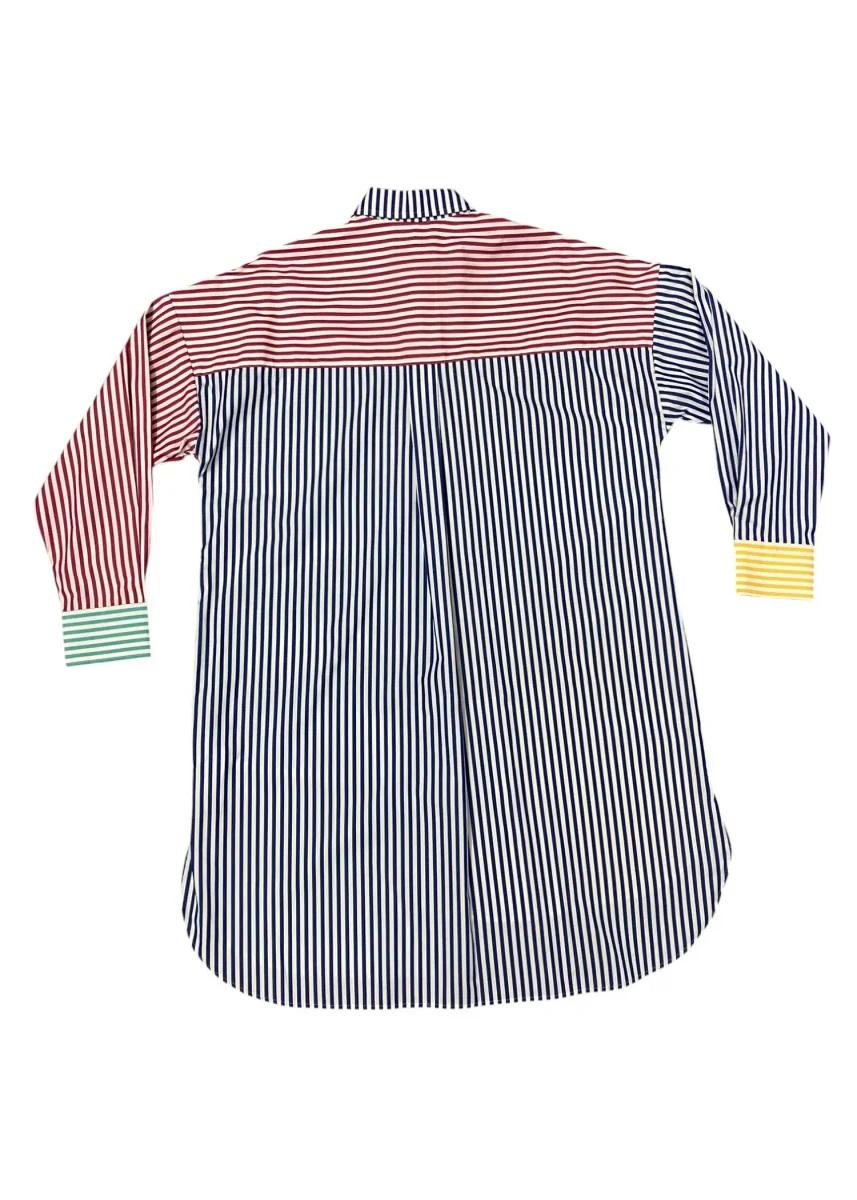 Harmont & Blaine – Vestito camicia midi in cotone multicolore fantasia righe - immagine 3