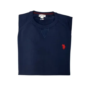 U.S. Polo Assn. – Maglia in filo di cotone blu scuro LIN 53568 EH3
