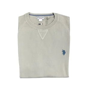 U.S. Polo Assn. – Maglia in filo di cotone beige LIN 53568 EH3