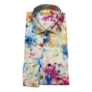Bulgarini – Camicia in cotone multicolore Slim Ban New 24 Col. 12