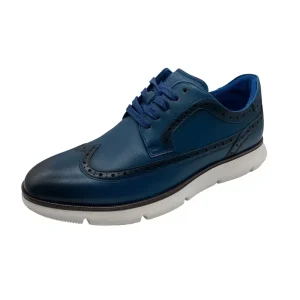 Zenobi – Scarpe derby ultra leggere in pelle blu sfumato
