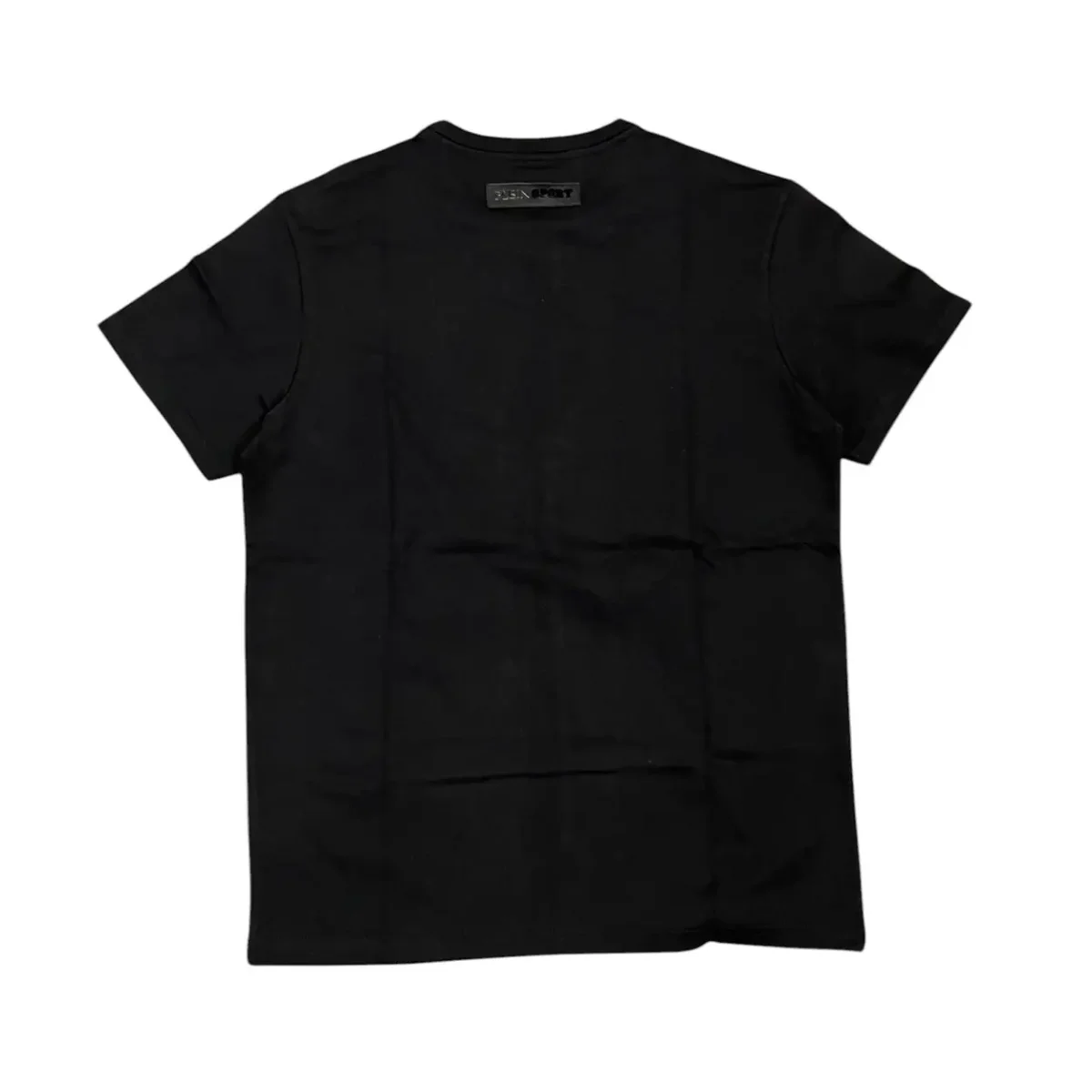 Plein Sport – S – T-shirt in cotone elasticizzato nero con stampa bianco - immagine 3