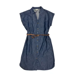 JDY – Vestito midi denim leggero blu JDYKAI S/L Belt Dress WVN