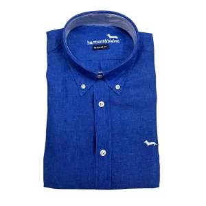 Harmont & Blaine –  Camicia in lino bluette CRN014