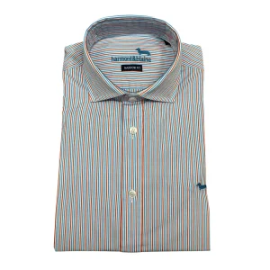 Harmont & Blaine – Camicia in cotone a righe multicolore CRNN011
