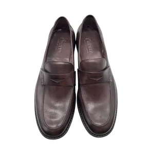 Brecos – EU/42 – Mocassini in pelle marrone lavorazione Ideal