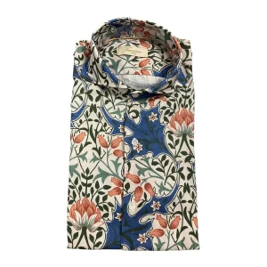 Veneziano – Camicia slim in cotone fantasia fiorito multicolore Phiea 2