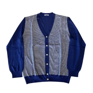 Gioferrari – IT/50 – Cardigan in lana merino extrafine DI309.C09 blu