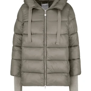 Piumino lucido con cappuccio