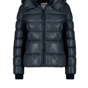 Piumino lucido con cappuccio staccabile