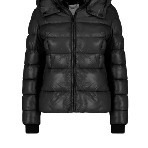 Piumino lucido con cappuccio staccabile