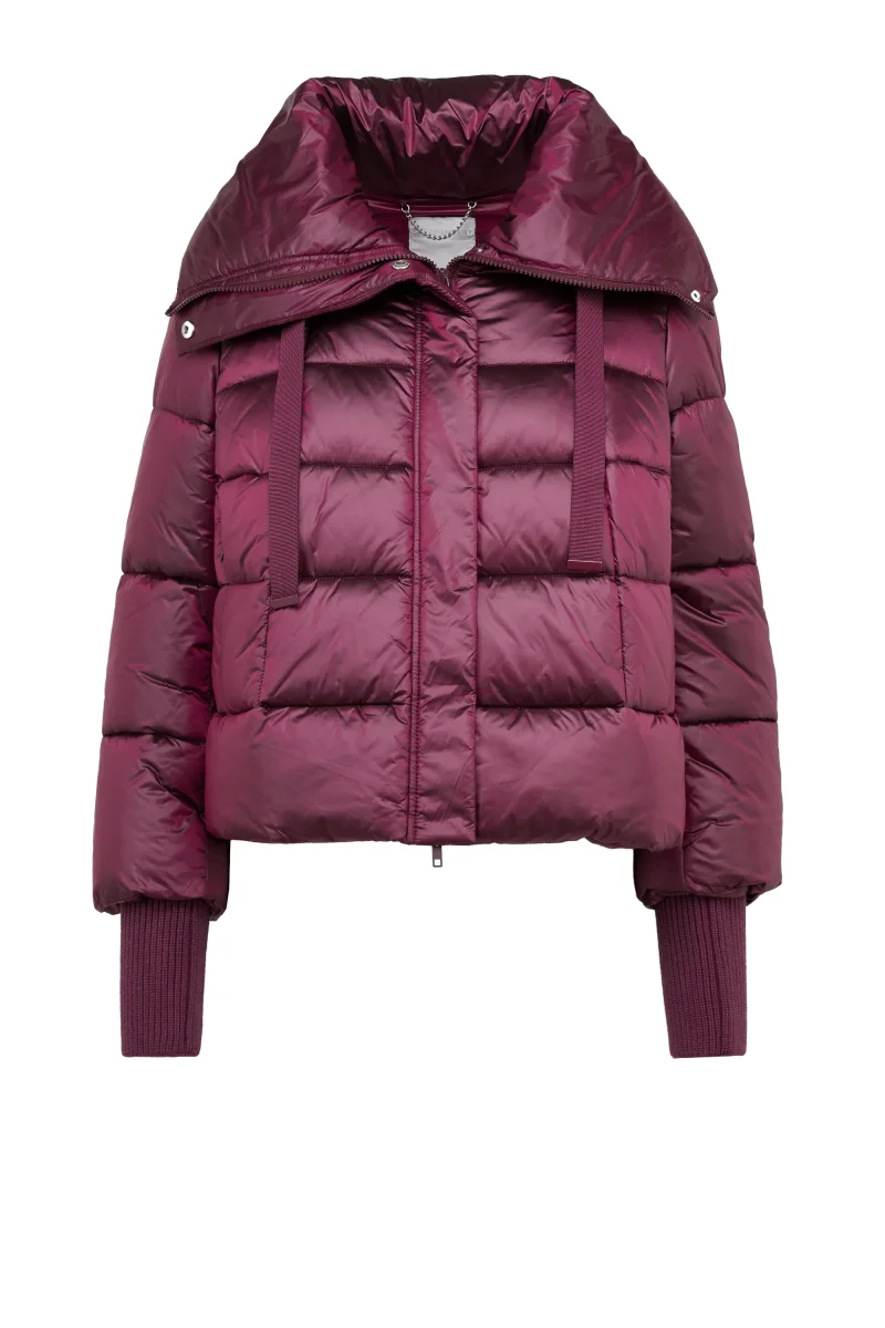 Piumino lucido con collo over - immagine 2