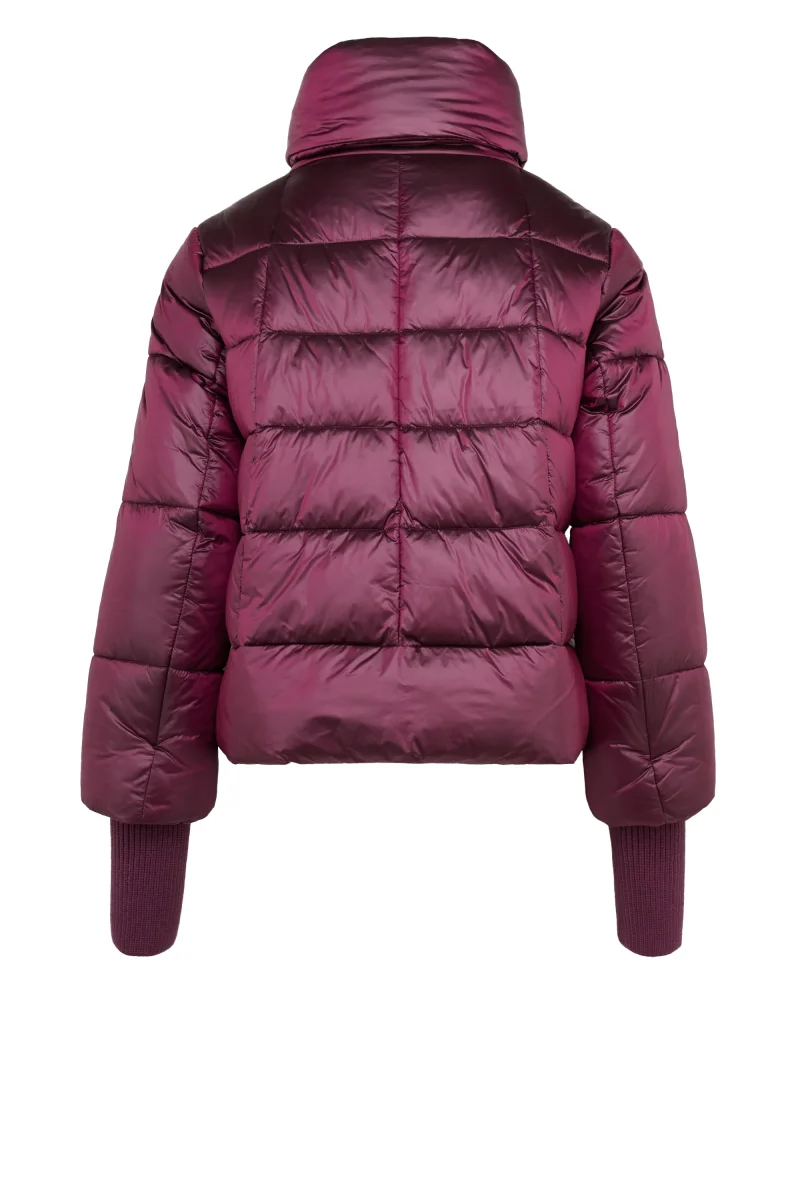 Piumino lucido con collo over - immagine 3