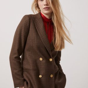 Blazer Noemi a quadretti nocciola