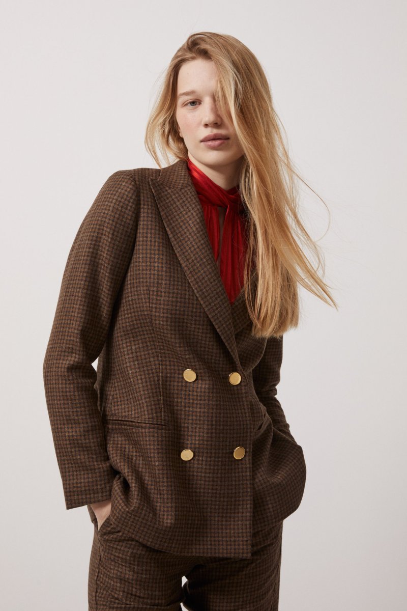Blazer Noemi a quadretti nocciola - immagine 2