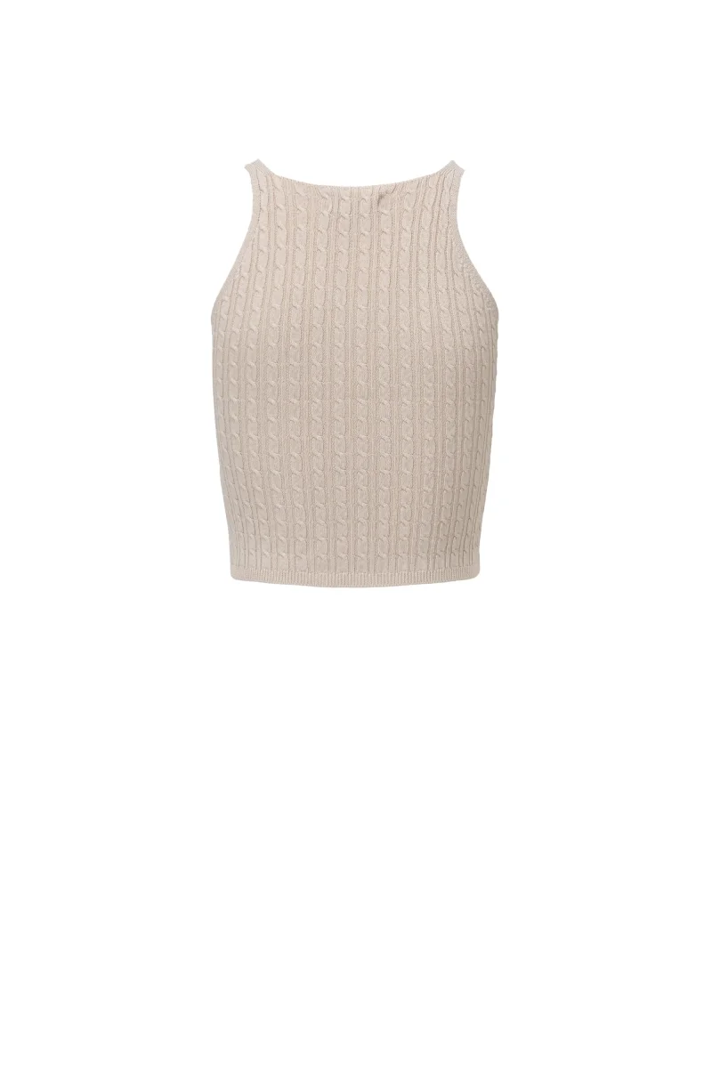 Top in misto viscosa a trecce - immagine 3