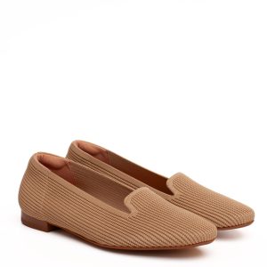 Slipper in tessuto beige