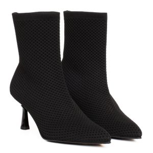 Stivaletto tessuto elasticizzato nero