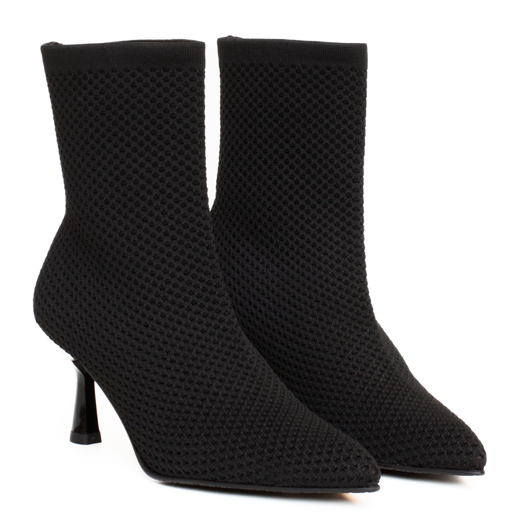 Stivaletto tessuto elasticizzato nero - immagine 2