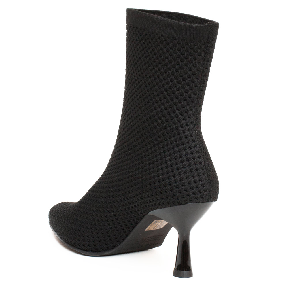 Stivaletto tessuto elasticizzato nero - immagine 4