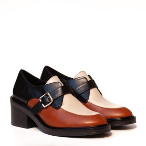 Mocassino Tacco Fibbia Multicolore Elegante