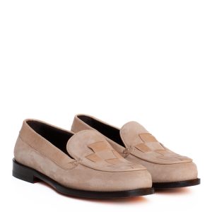 Mocassino camoscio beige