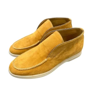 Brecos – EU/39 – Mocassini alti donna CHC Cashmere Savoia senape