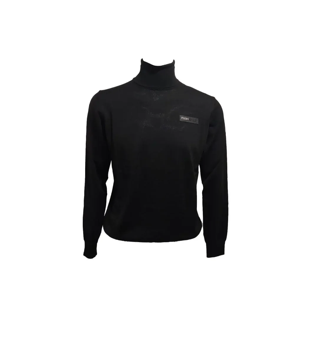 Plein Sport – M – Maglia a dolcevita in lana merino nero uomo - immagine 2