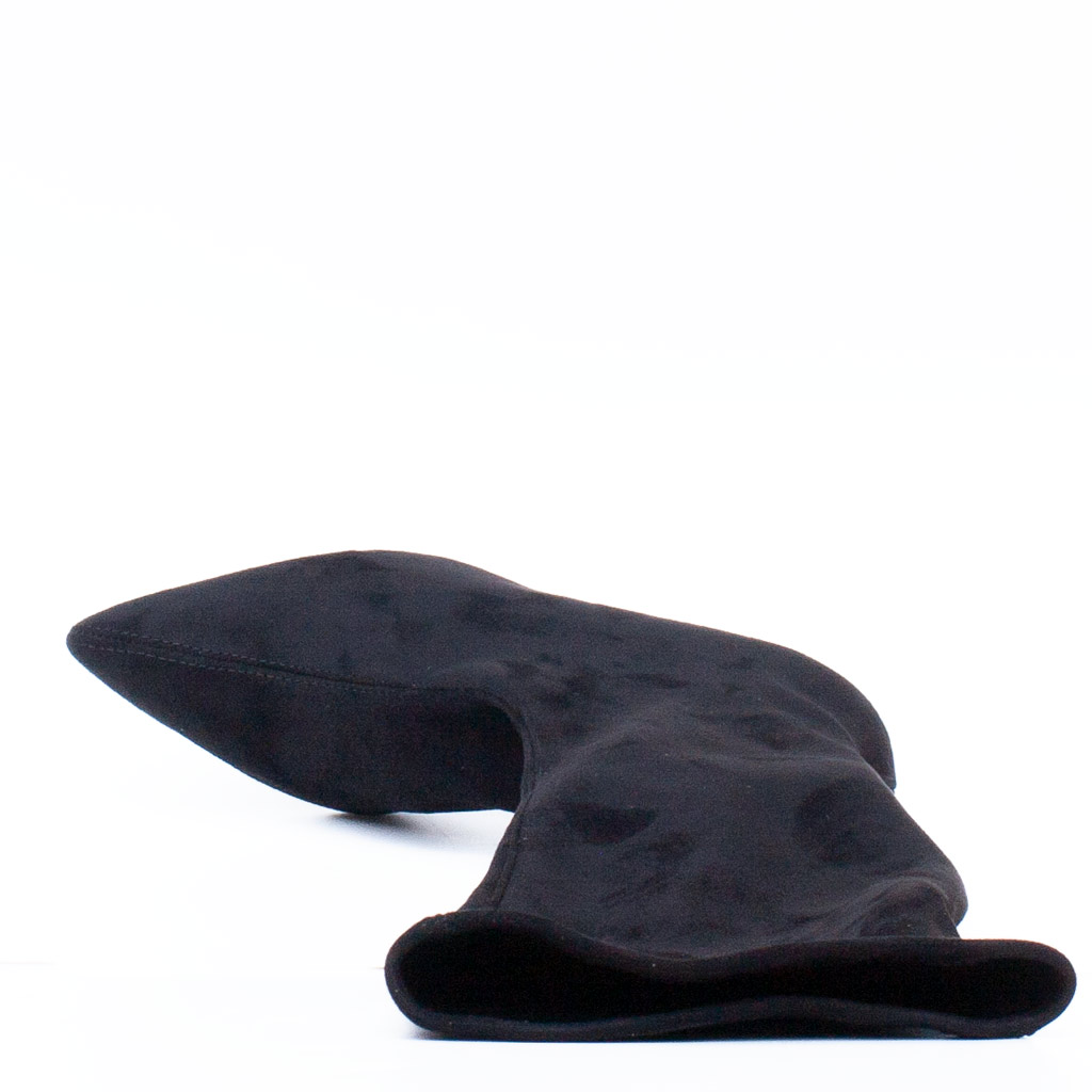 Stivale Sopra Ginocchio Camoscio Elasticizzato Nero Miss Elastic - immagine 6