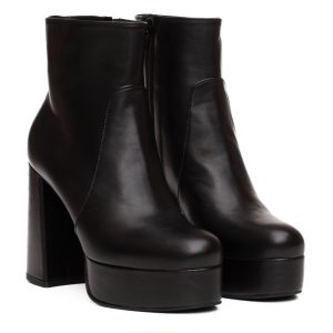 Stivaletto Plateau Tacco Alto Nero