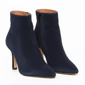 Stivaletto Camoscio Blu Tacco Alto Elegante