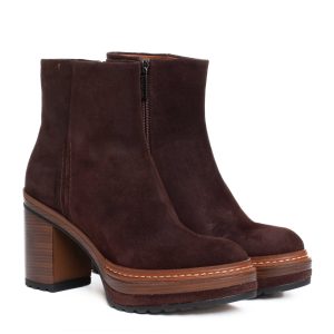 Stivaletto Camoscio Marrone Tacco Comodo