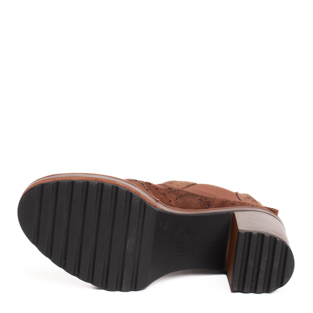 Pons Quintana Stivaletto Olivia Camoscio Marrone Tacco comodo - immagine 6