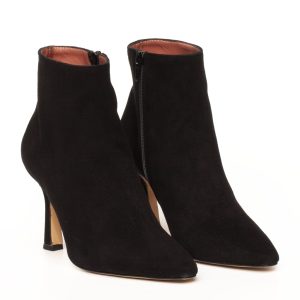 Stivaletto Camoscio Nero Tacco Alto Elegante