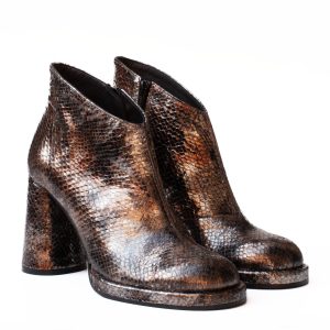 Stivaletto Pitonato Argento Bronzo Zinda