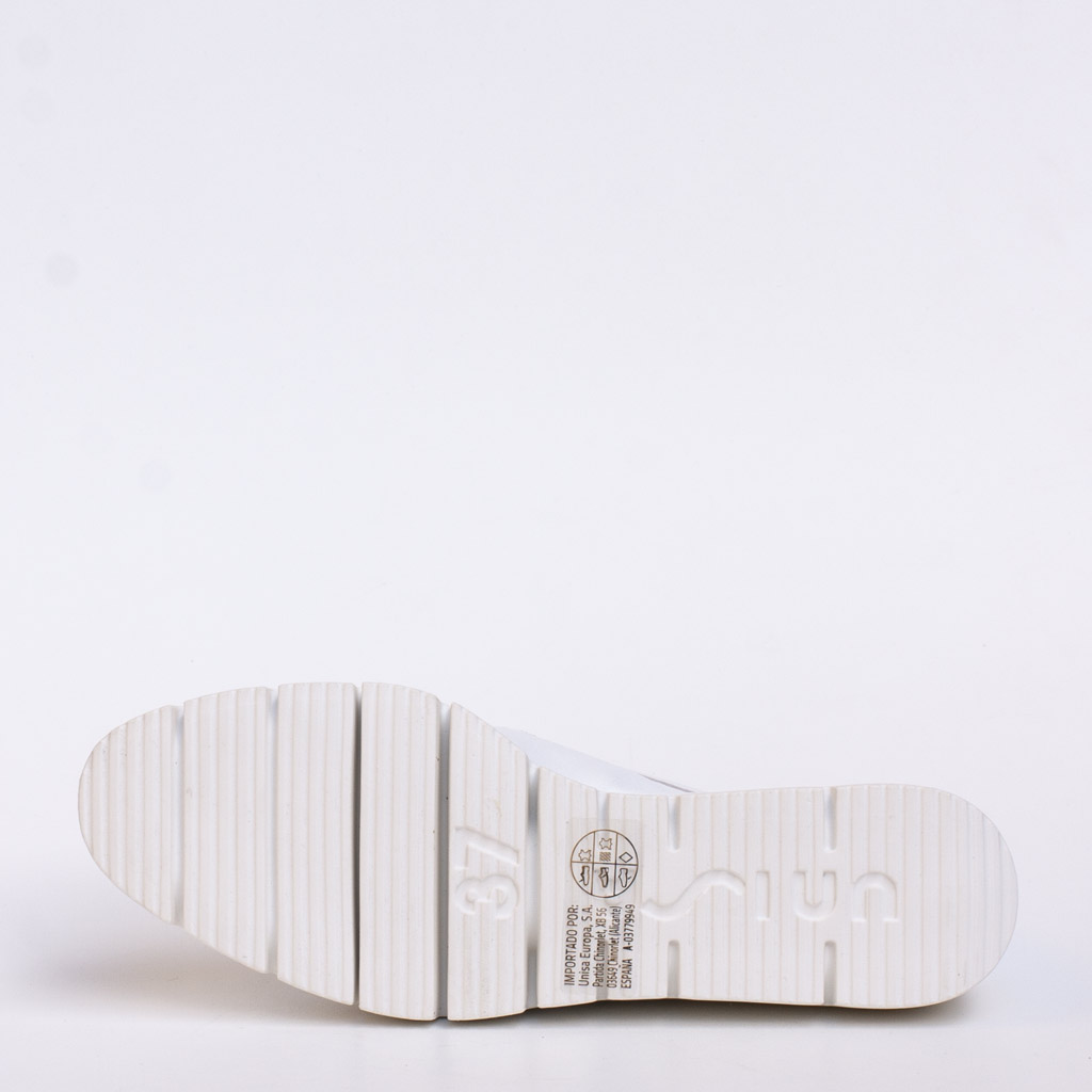 Mocassino bianco con zeppa - immagine 3