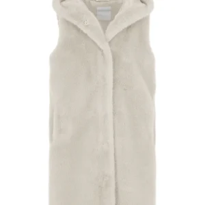 Smanicato in ecopelliccia con cappuccio