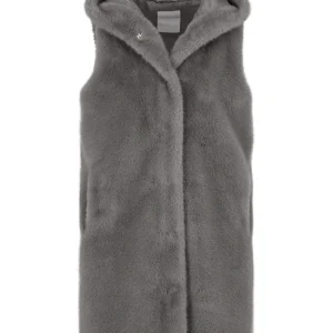 Smanicato in ecopelliccia con cappuccio