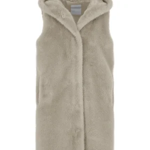 Smanicato in ecopelliccia con cappuccio