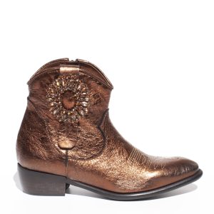Bronze cowboy boots