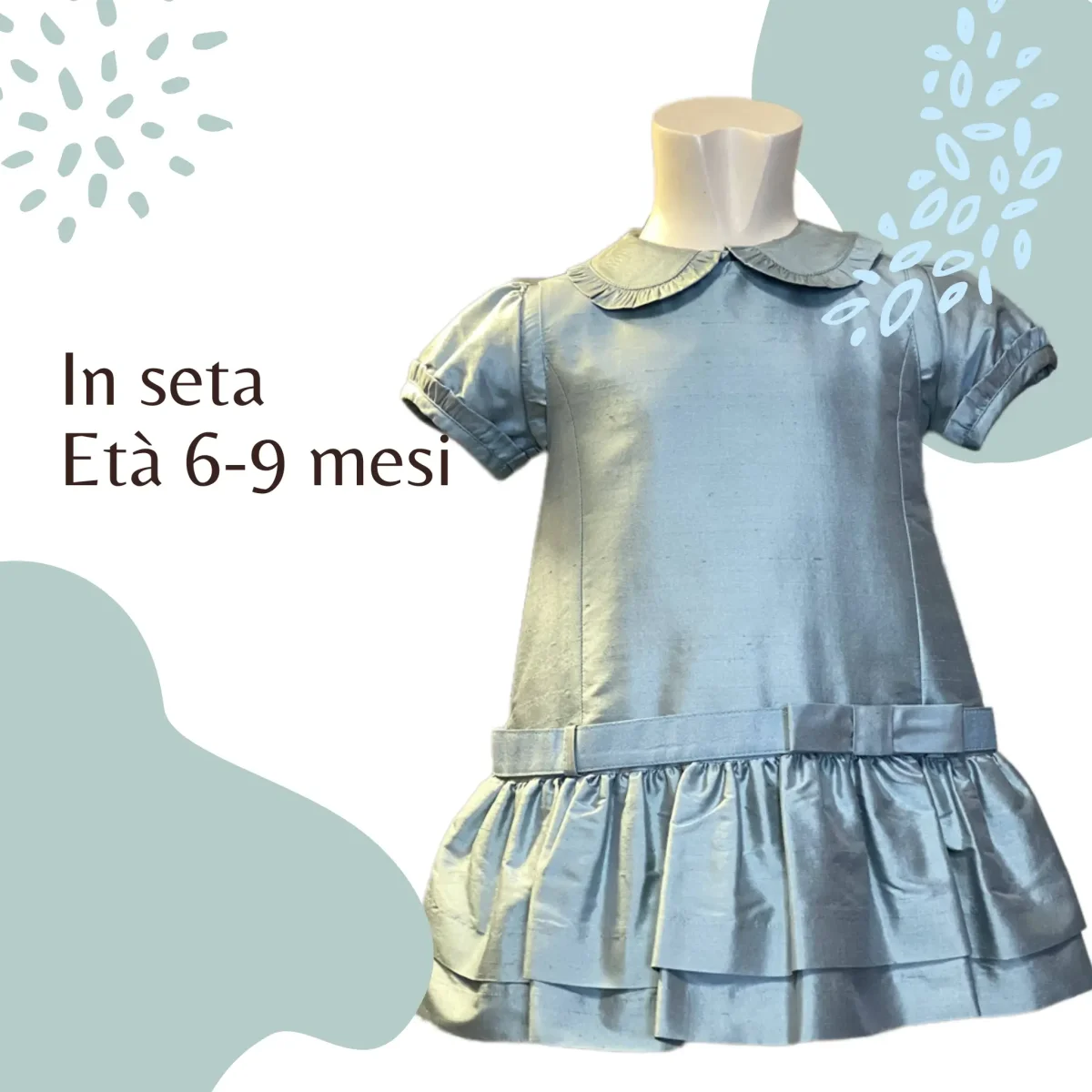 Abitino Elegante in Seta 6-9 Mesi