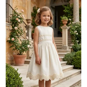 Abito da Cerimonia Beige per bambina di 6 anni