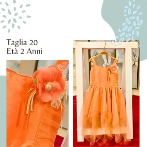 Abito da Cerimonia Bambina Color Pesca