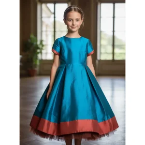 Vestito in seta Blu per Occasioni Speciali