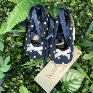 Ballerine per Neonata Blu a Pois