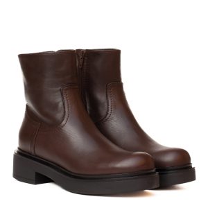 Stivaletti Biker Pelle Marrone Platform Emanuela Passeri