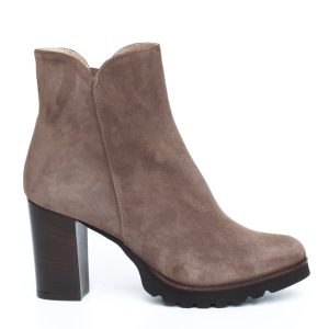 Stivaletto Beige in Camoscio Tacco Alto Cervone