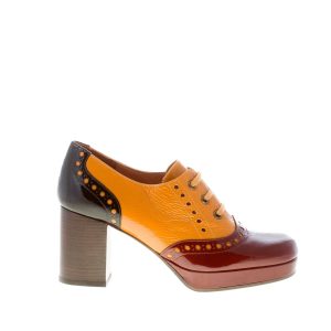 CHIE MIHARA donna scarpa francesina Okeru in vernice MULTICOLORE. Tacco 6,5 cm