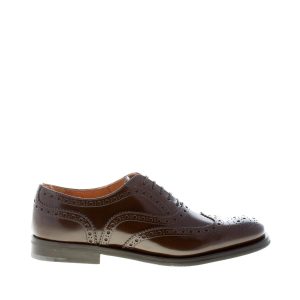 CHURCH’S donna Burwood WG scarpa oxford in pelle spazzolata MARRONE. Suola gomma